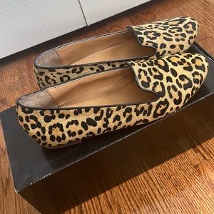 JCrew Leopard Calf Hair Loafers